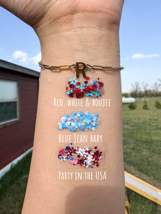 Americana hair glitter